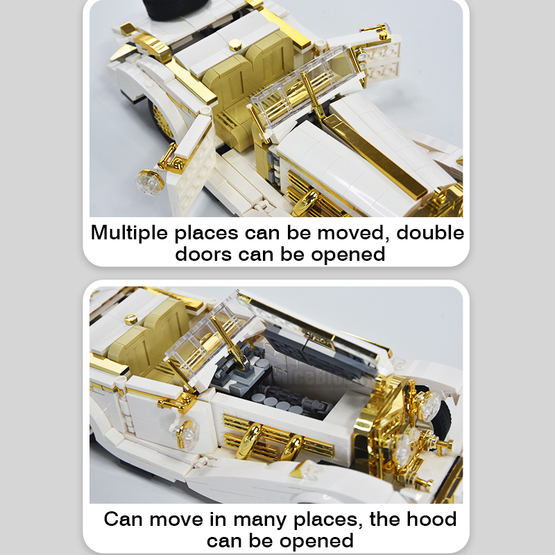 Voiture classique nostalgique – Compatible avec briques LEGO Technic – Image 6