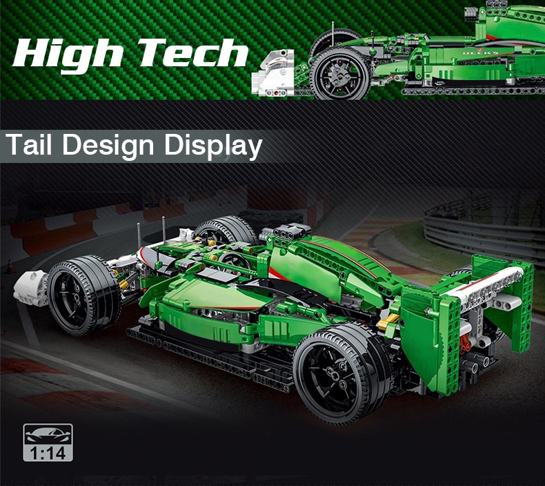 Advanced Green Formula 1 – Compatible avec briques LEGO Technic – Image 4