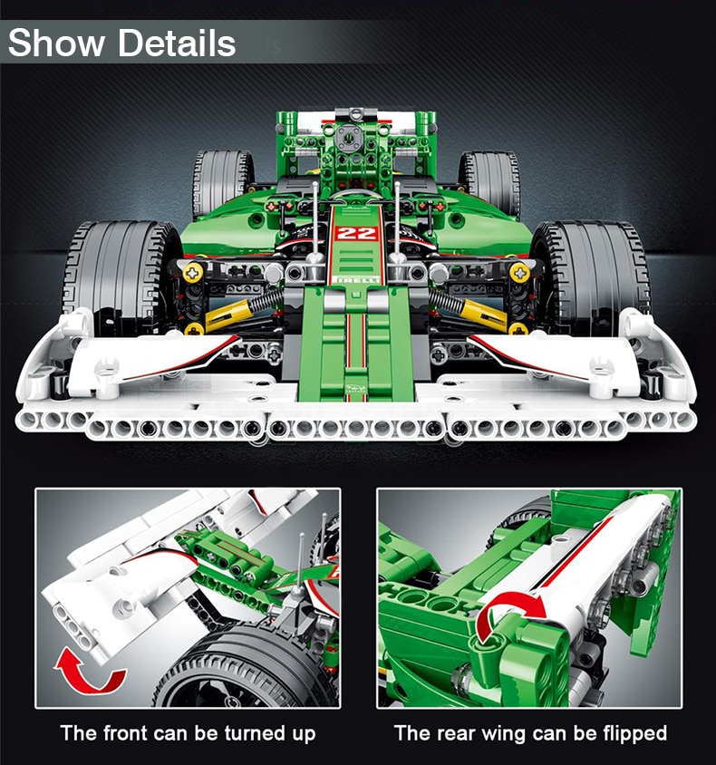 Advanced Green Formula 1 – Compatible avec briques LEGO Technic – Image 5