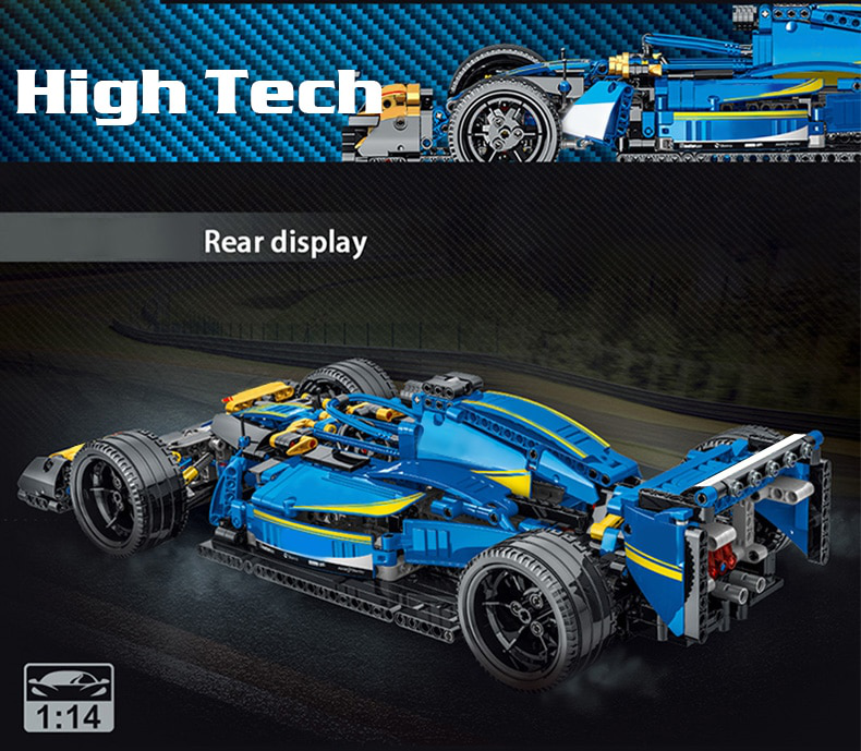 Advanced Blue Formula 1 – Compatible avec briques LEGO Technic – Image 3