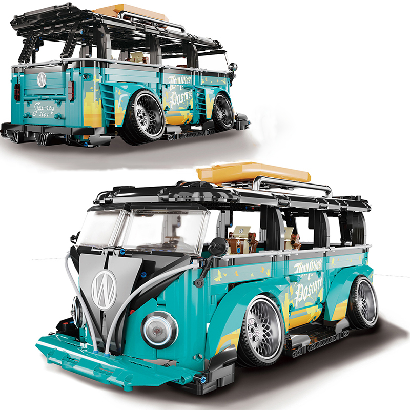 Véhicule de course Bus City Compatible avec briques lego technic – Image 2