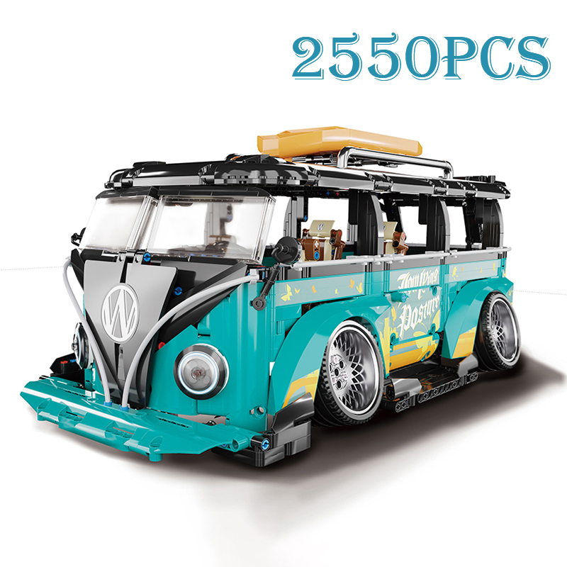 Véhicule de course Bus City Compatible avec briques lego technic