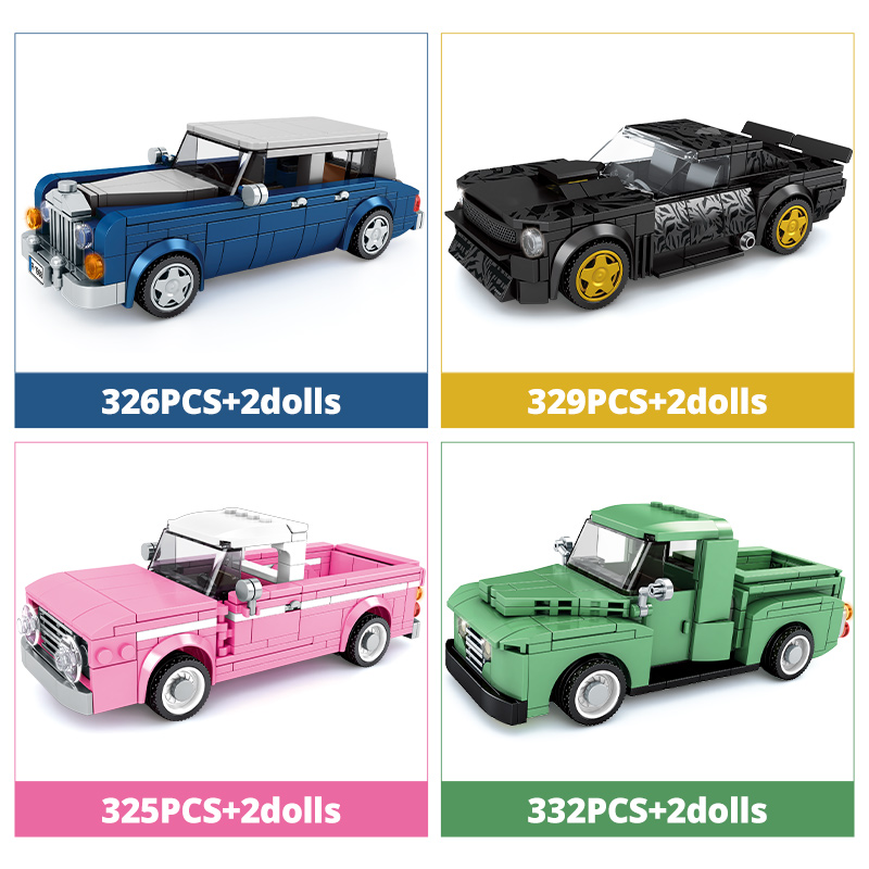 Petite voiture de course Compatible avec briques lego technic – Image 3